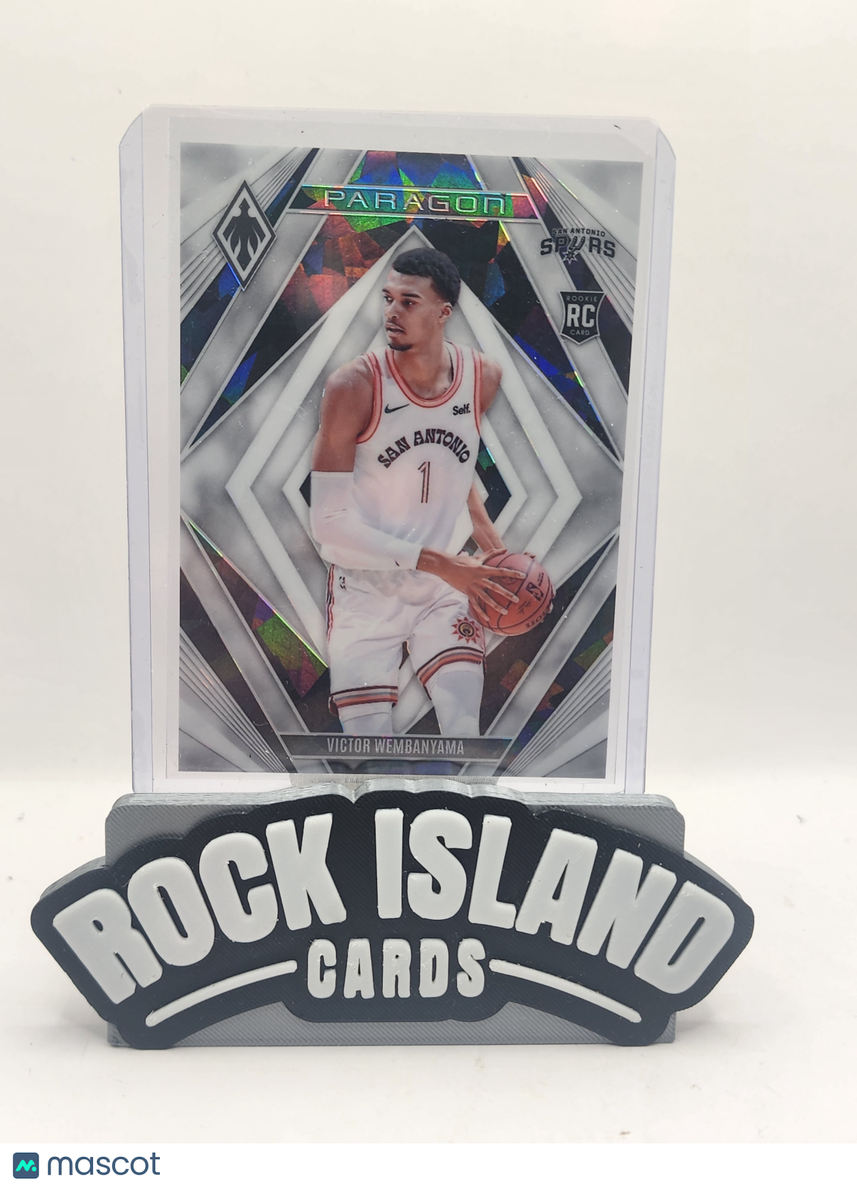 Victor Wembanyama 2024 Panini Phoenix Paragon #13 White Ice Rookie 012/125