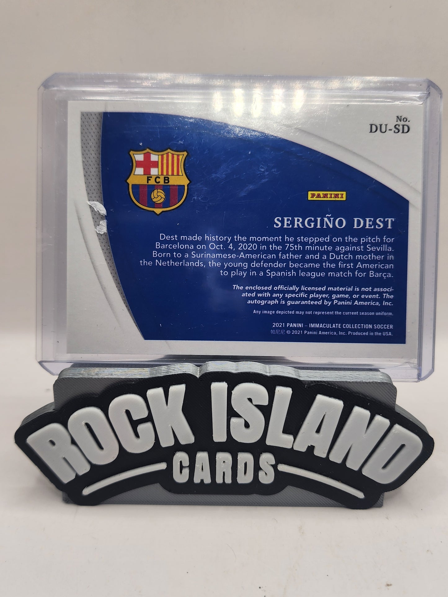 Sergino Dest 2021 Panini Immaculate Collection #DU-SD /49 Dual Patch Memorabilia