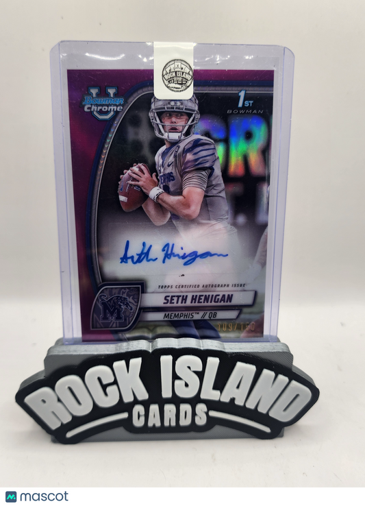 Seth Henigan 2024 Bowman University Chrome Football #PA-SHE Fuschia /150