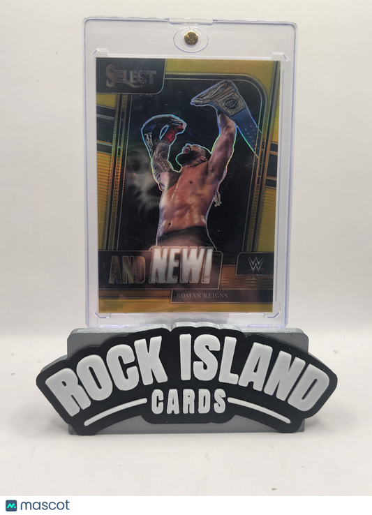 Roman Reigns 2023 Panini Select WWE #6 Gold And New! 03/10
