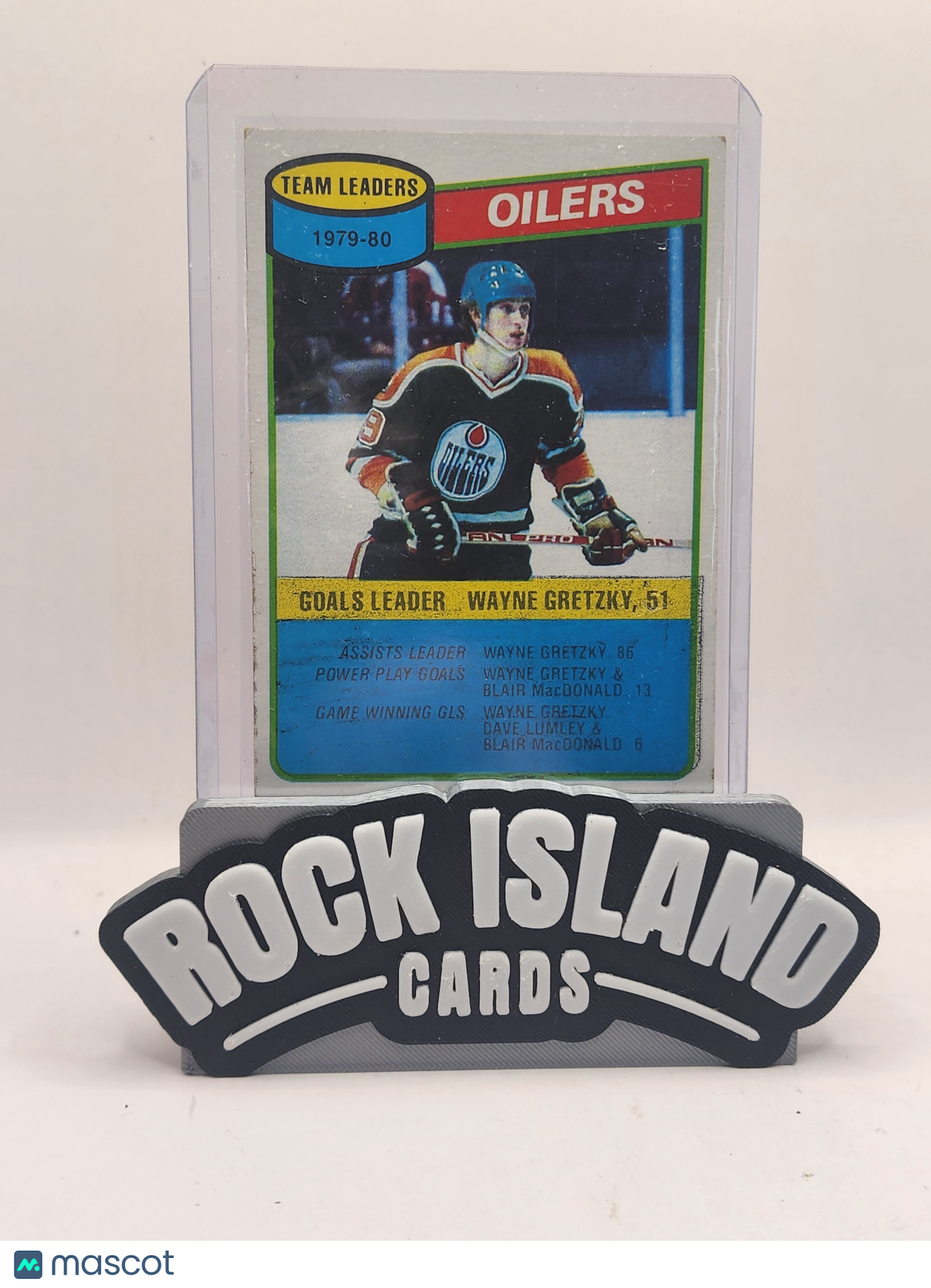 Wayne Gretzky 1980 Topps #182 Team Leaders Goal Leaders