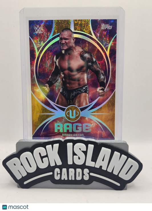 Randy Orton 2025 Topps WWE Universe Rage #RA-16 Gold Sparkle 13/75