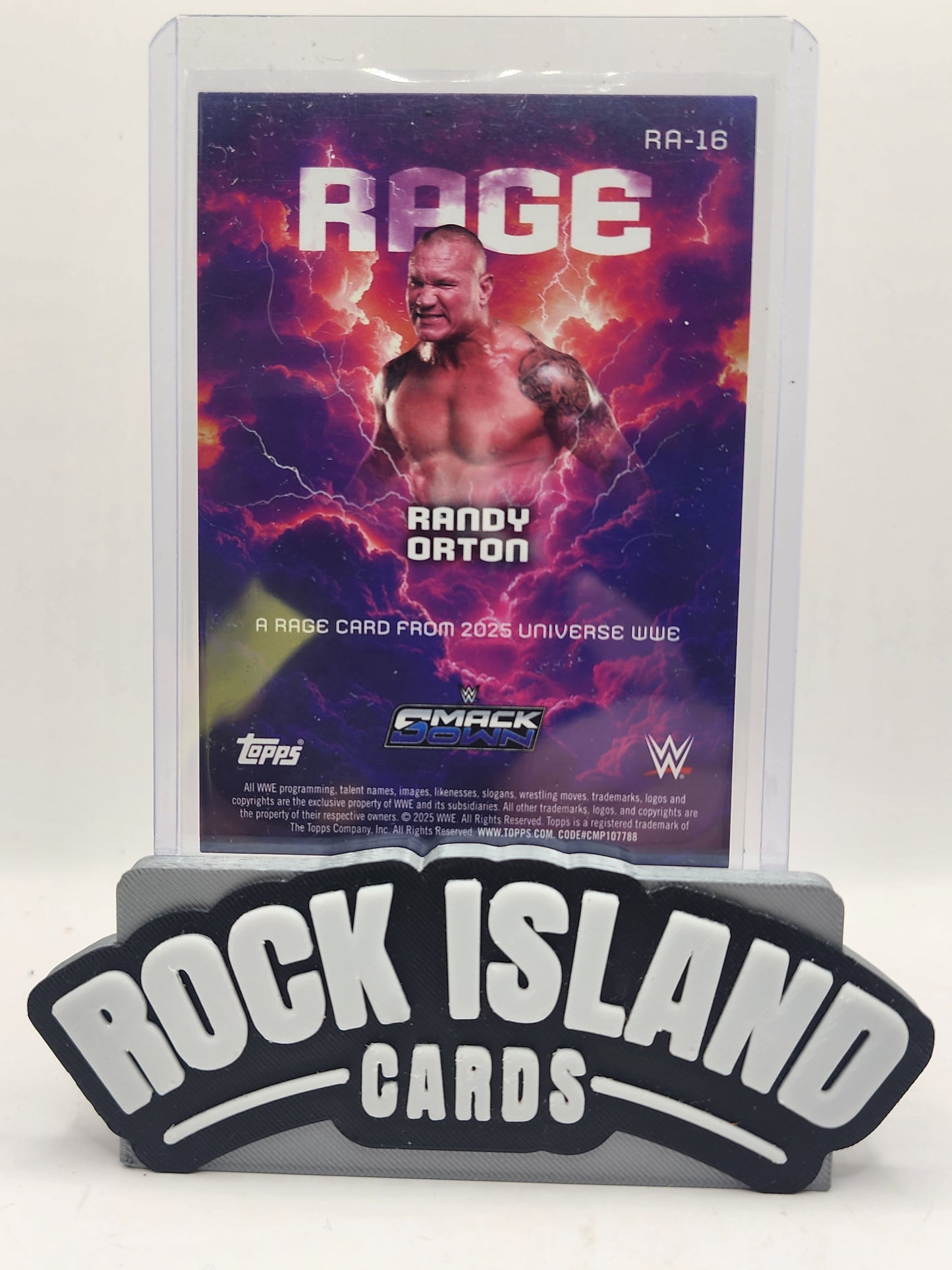 Randy Orton 2025 Topps WWE Universe Rage #RA-16 Gold Sparkle 13/75