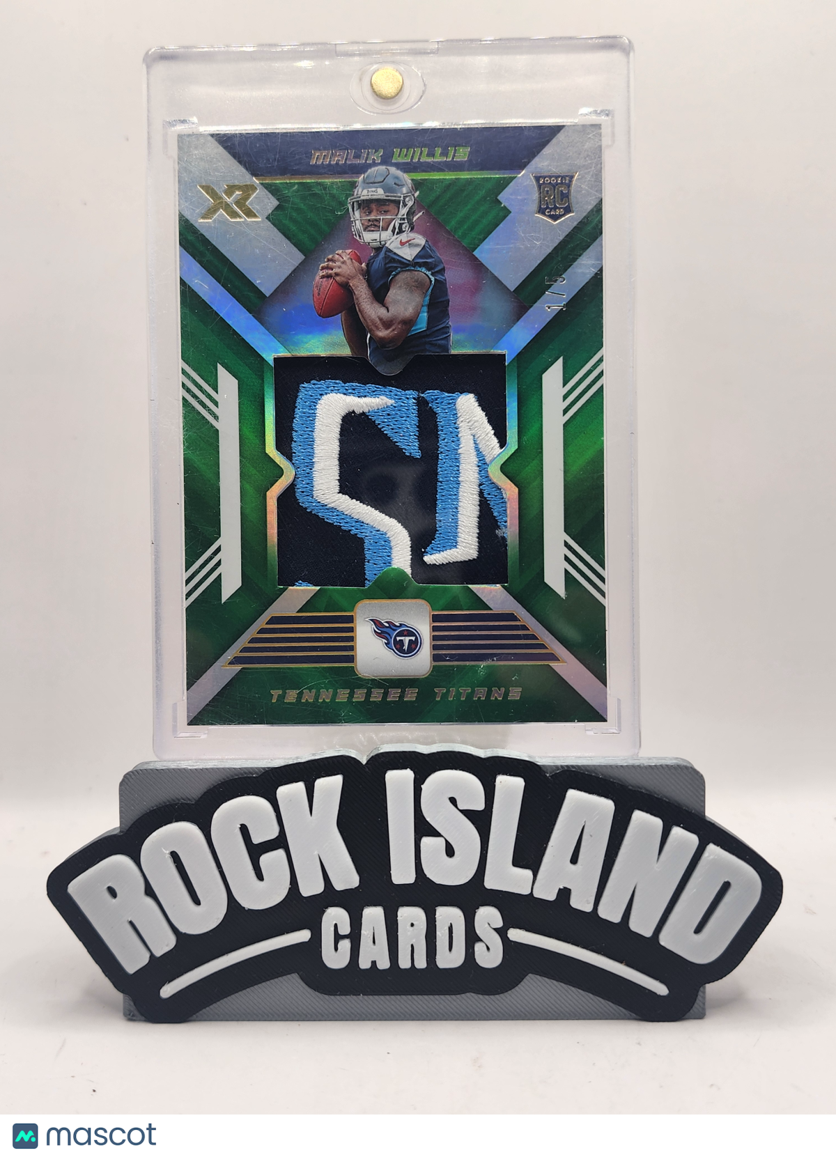Malik Willis 2022 Panini XR #RXL-3 Green 1/5 Rookie Patch Memorabilia