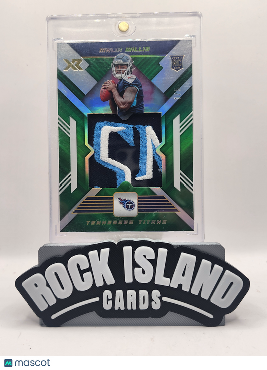 Malik Willis 2022 Panini XR #RXL-3 Green 1/5 Rookie Patch Memorabilia