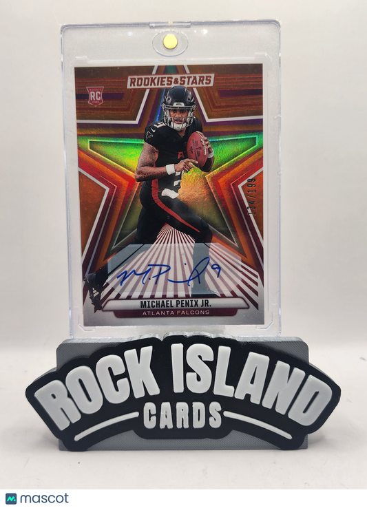 Michael Penix Jr. 2024 Panini Rookies & Stars #179 Orange RC 134/199