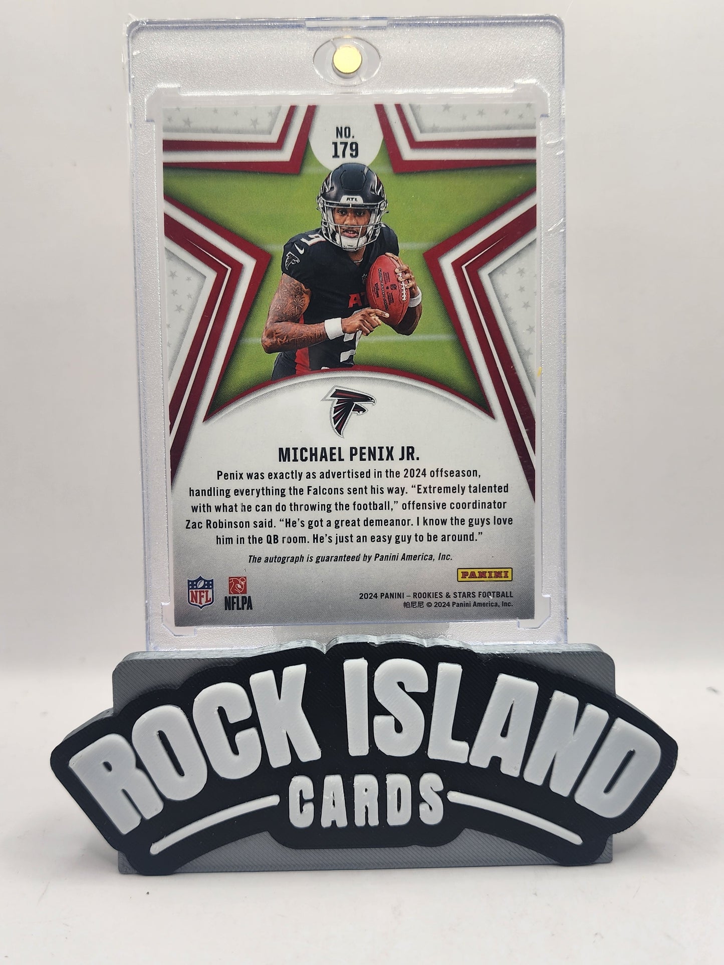 Michael Penix Jr. 2024 Panini Rookies & Stars #179 Orange RC 134/199