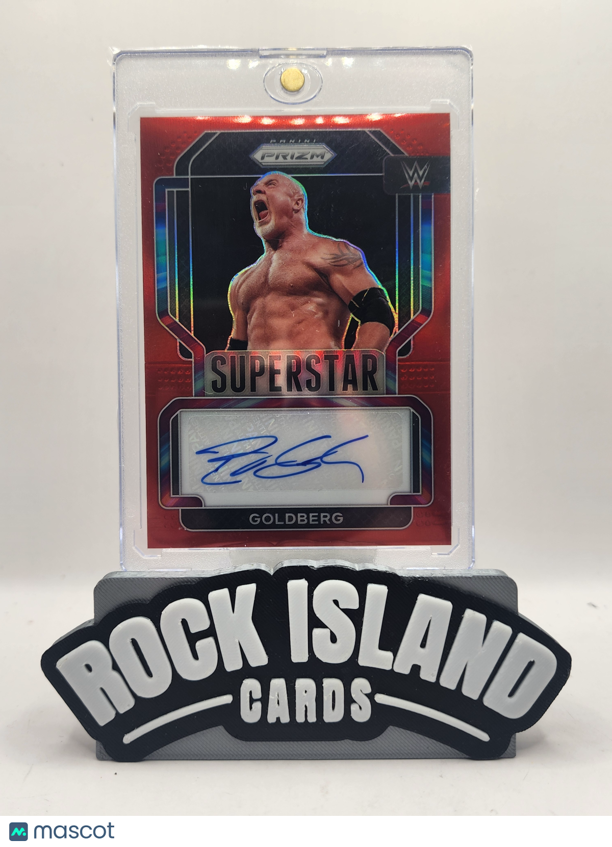 Goldberg 2022 Panini Prizm WWE #SA-GBG Red 82/99 *READ NOTES *