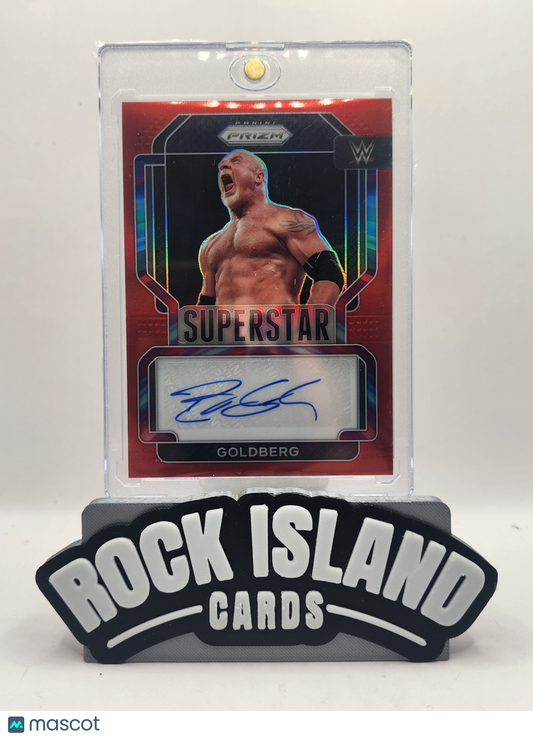 Goldberg 2022 Panini Prizm WWE #SA-GBG Red 82/99 *READ NOTES *