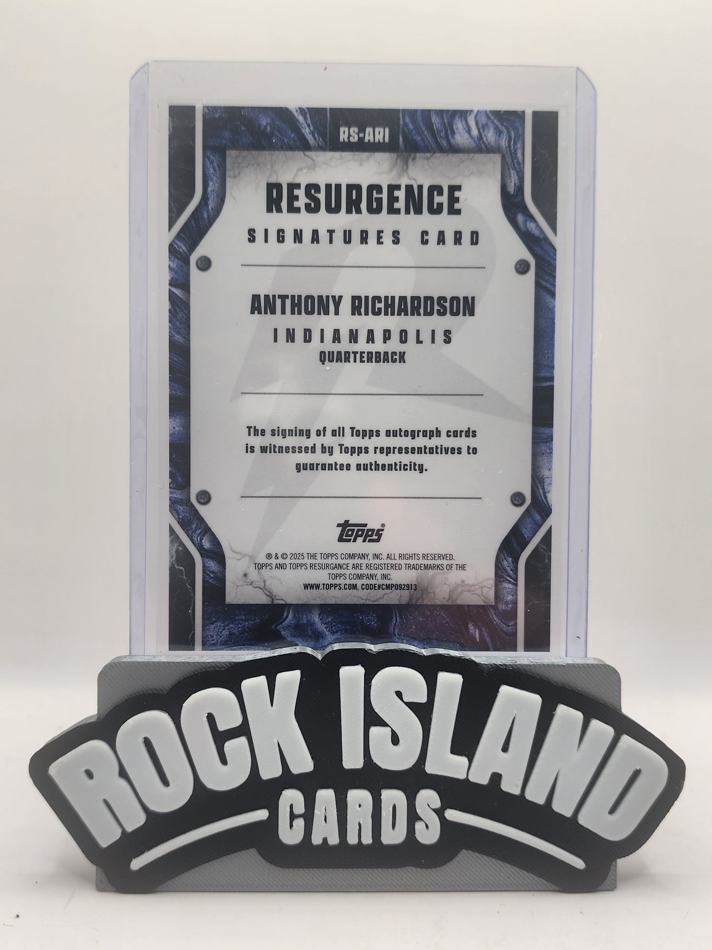 Anthony Richardson 2025 Topps Resurgence #RS-ARI Blue Shimmer