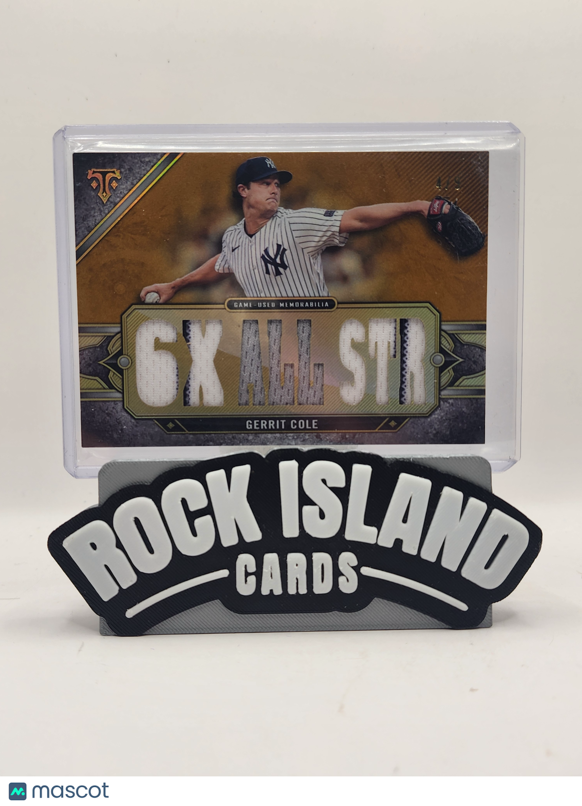 Gerrit Cole 2024 Topps Triple Threads #TTR-GC1 /9 Game-Used Memorabilia