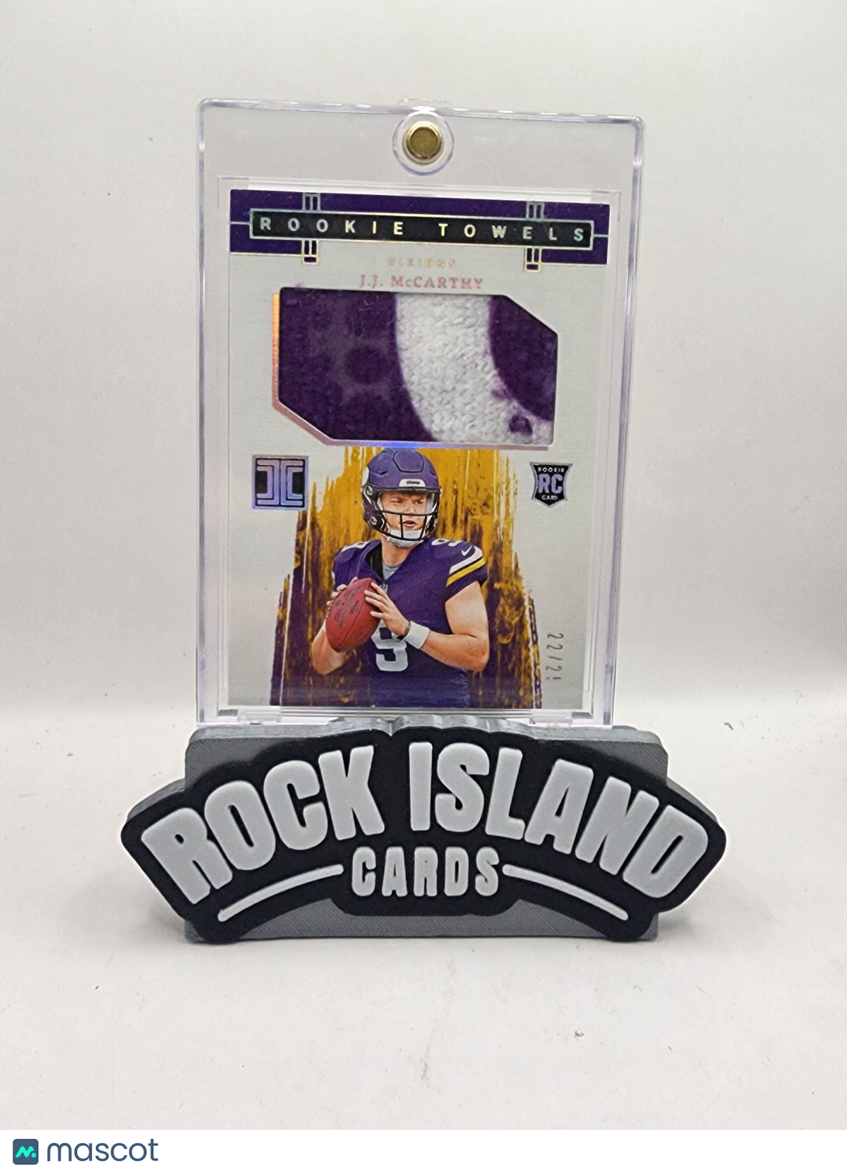 J.J. McCarthy 2024 Panini Impeccable Rookie Towels #RT-JJM Rookie /25