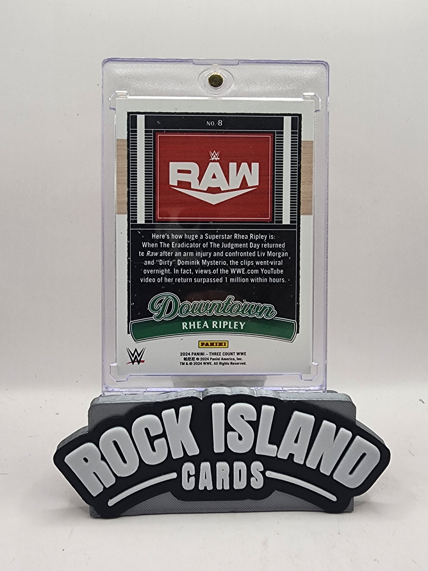 Rhea Ripley 2024 Panini Three Count WWE #8 Downtown