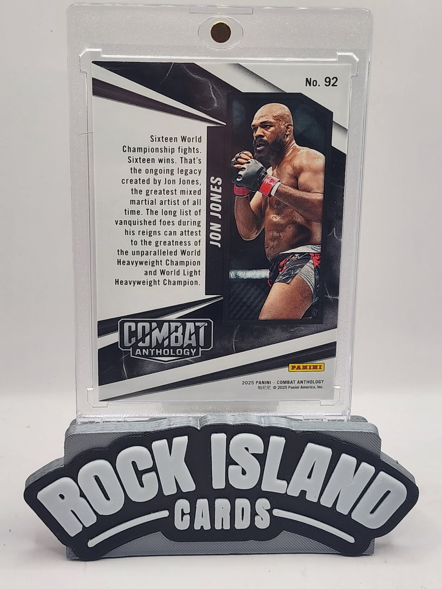 Jon Jones 2025 Panini Combat Anthology #92 Cracked Ice 04/25