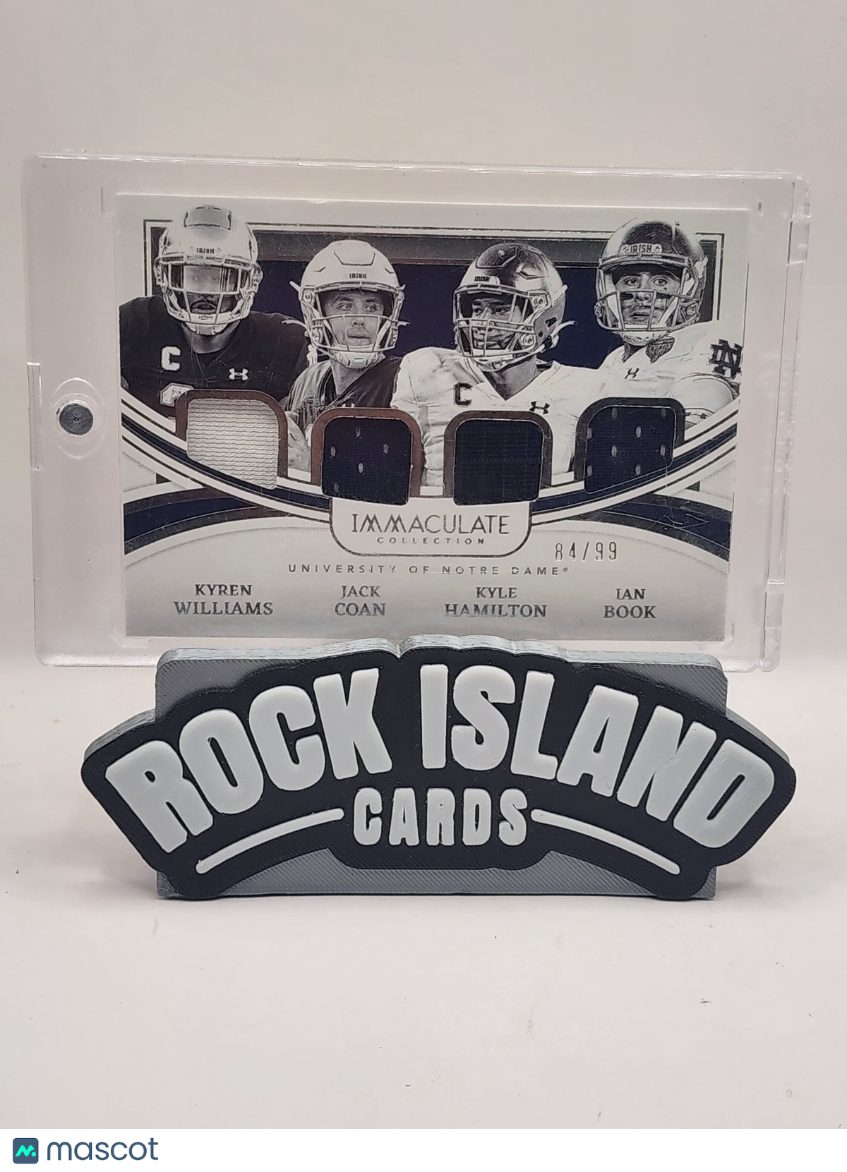 Jack Coan Book Kyren Williams Kyle Hamilton 2022 Panini Immaculate Collection/99