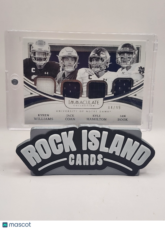 Jack Coan Book Kyren Williams Kyle Hamilton 2022 Panini Immaculate Collection/99