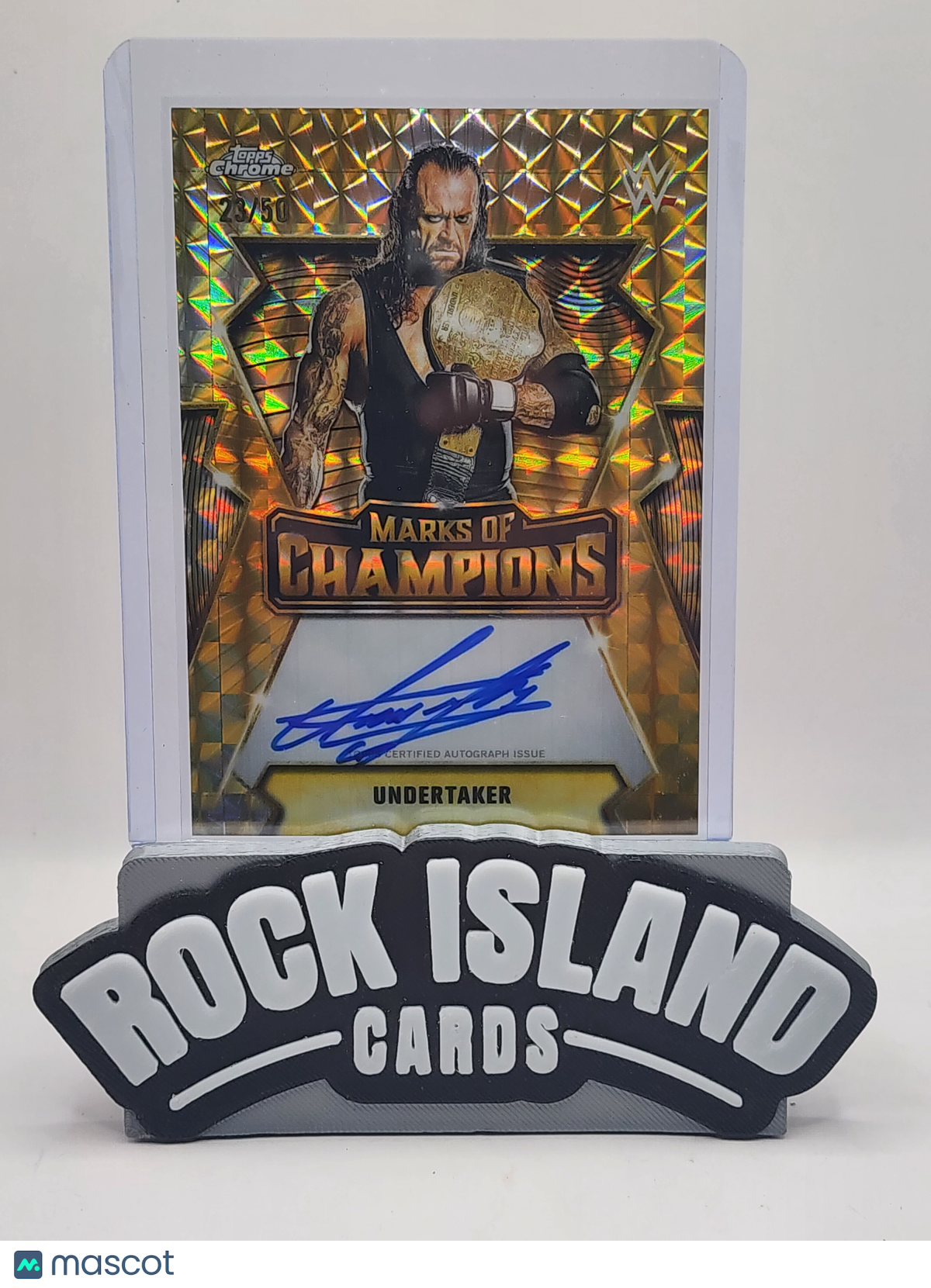 Undertaker 2026 Topps Chrome WWE Marks of Champions Gold Atomic Refractor 23/50