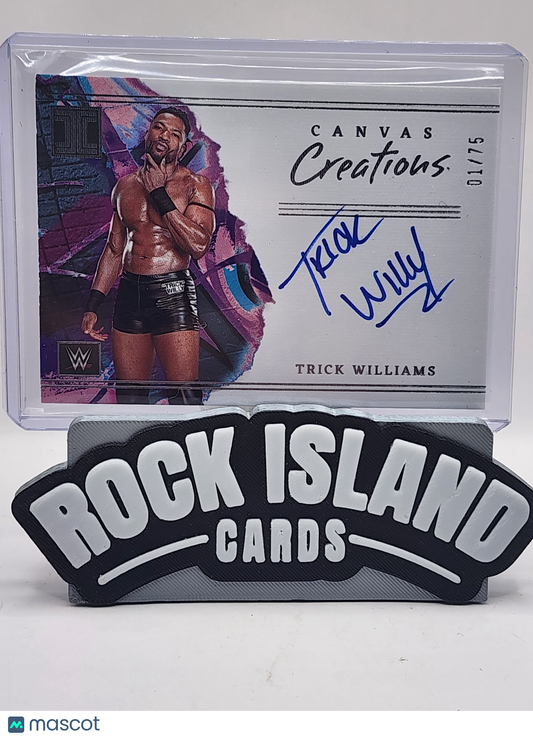 Trick Williams 2023 Panini Impeccable WWE #CC-TWL Canvas Creations 01/75