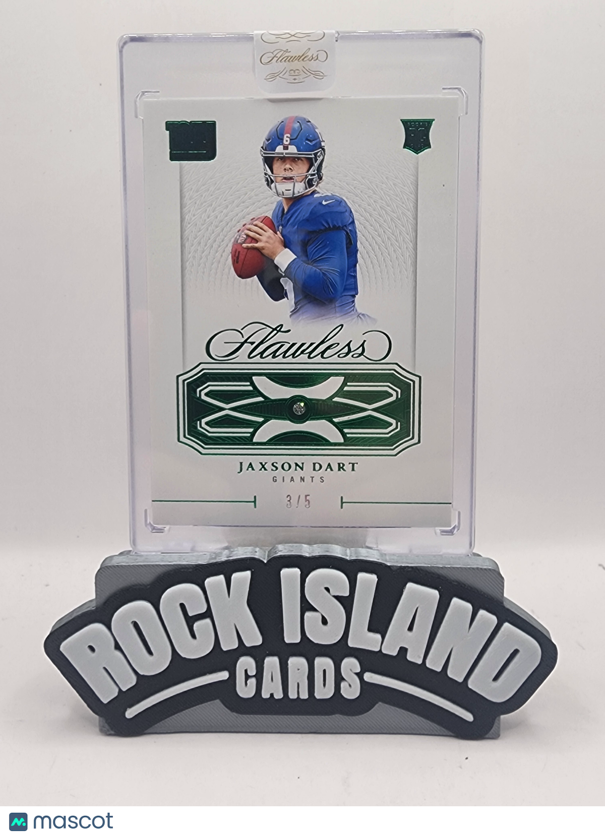 Jaxson Dart 2025 Panini Flawless #RF-JDT Emerald Diamond Rookie 3 / 5