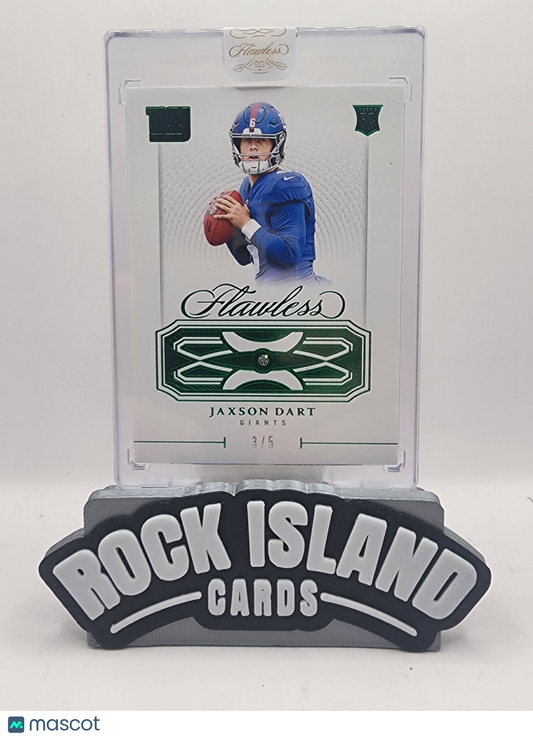 Jaxson Dart 2025 Panini Flawless #RF-JDT Emerald Diamond Rookie 3 / 5