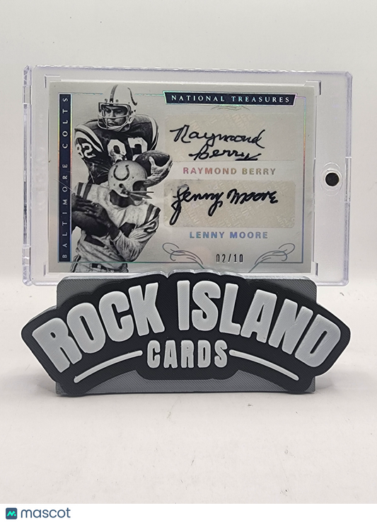 Raymond Berry Lenny Moore 2016 Panini National Treasures #18 02/10