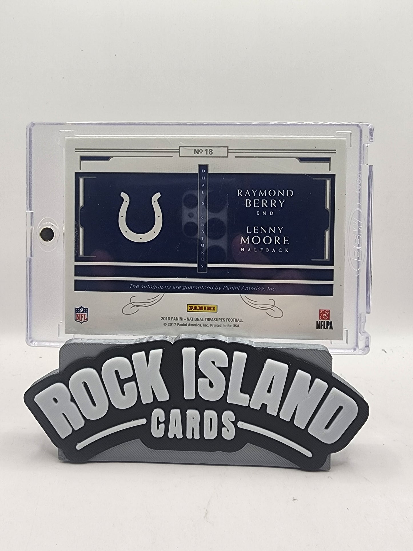 Raymond Berry Lenny Moore 2016 Panini National Treasures #18 02/10