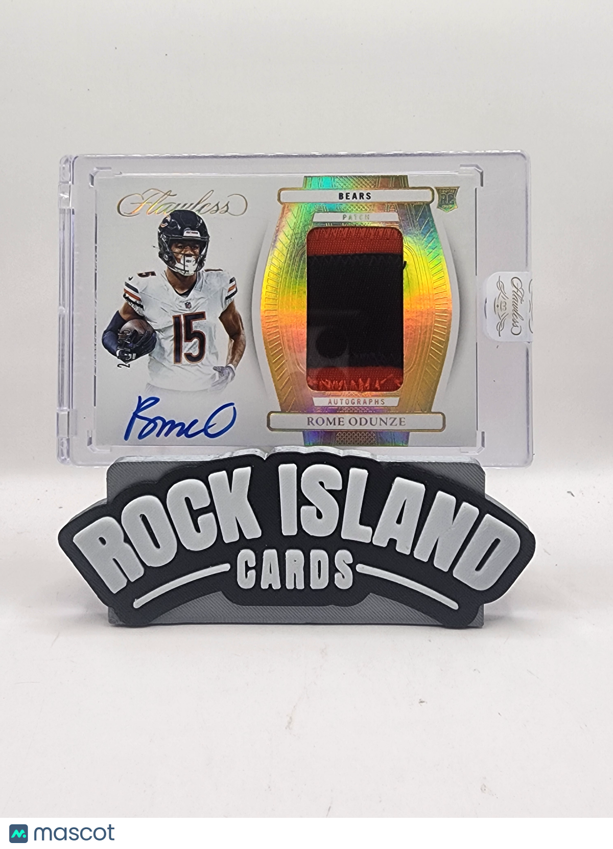 Rome Odunze 2025 Panini Flawless #RPA-ROE Rookie /25 Patch