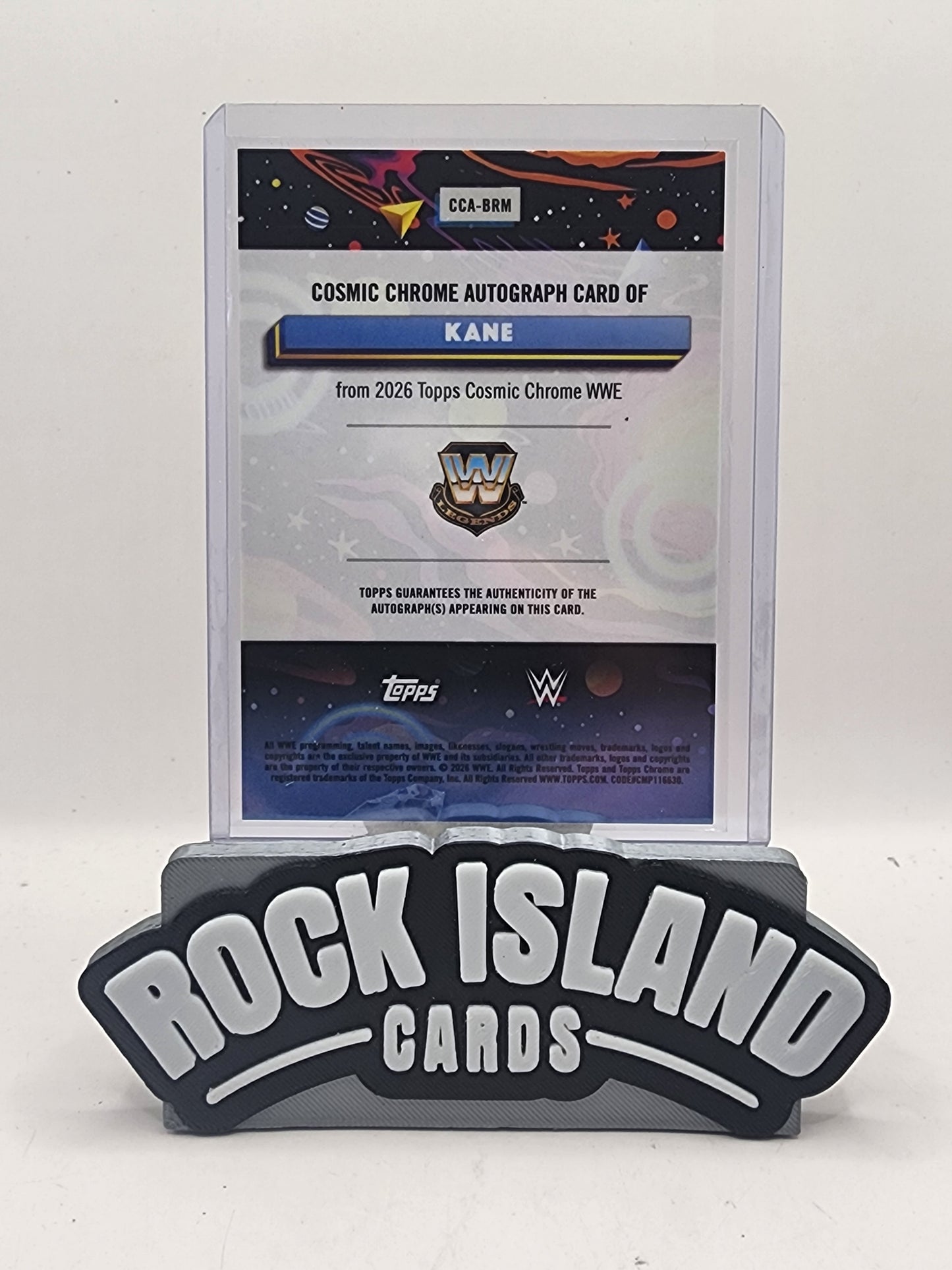 Kane 2026 Topps Cosmic Chrome WWE #CCA-BRM Orange Refractor Autograph 23/25