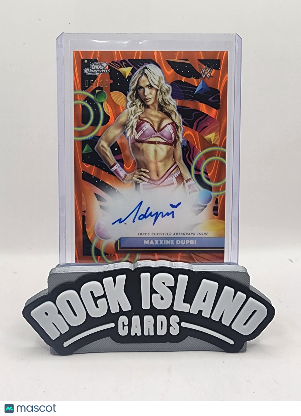 Maxxine Dupri 2026 Topps Cosmic Chrome WWE #CCA-MXD Orange Nucleus /25