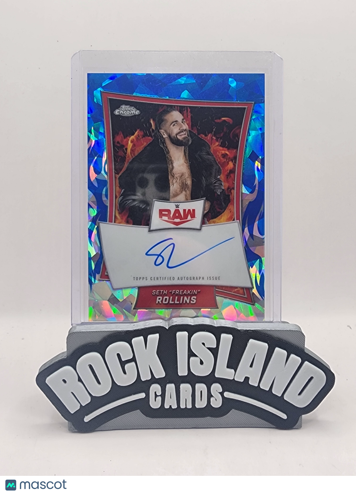 Seth "Freakin" Rollins 2025 Topps Chrome WWE #RBA-SET Blue Atomic Refractor