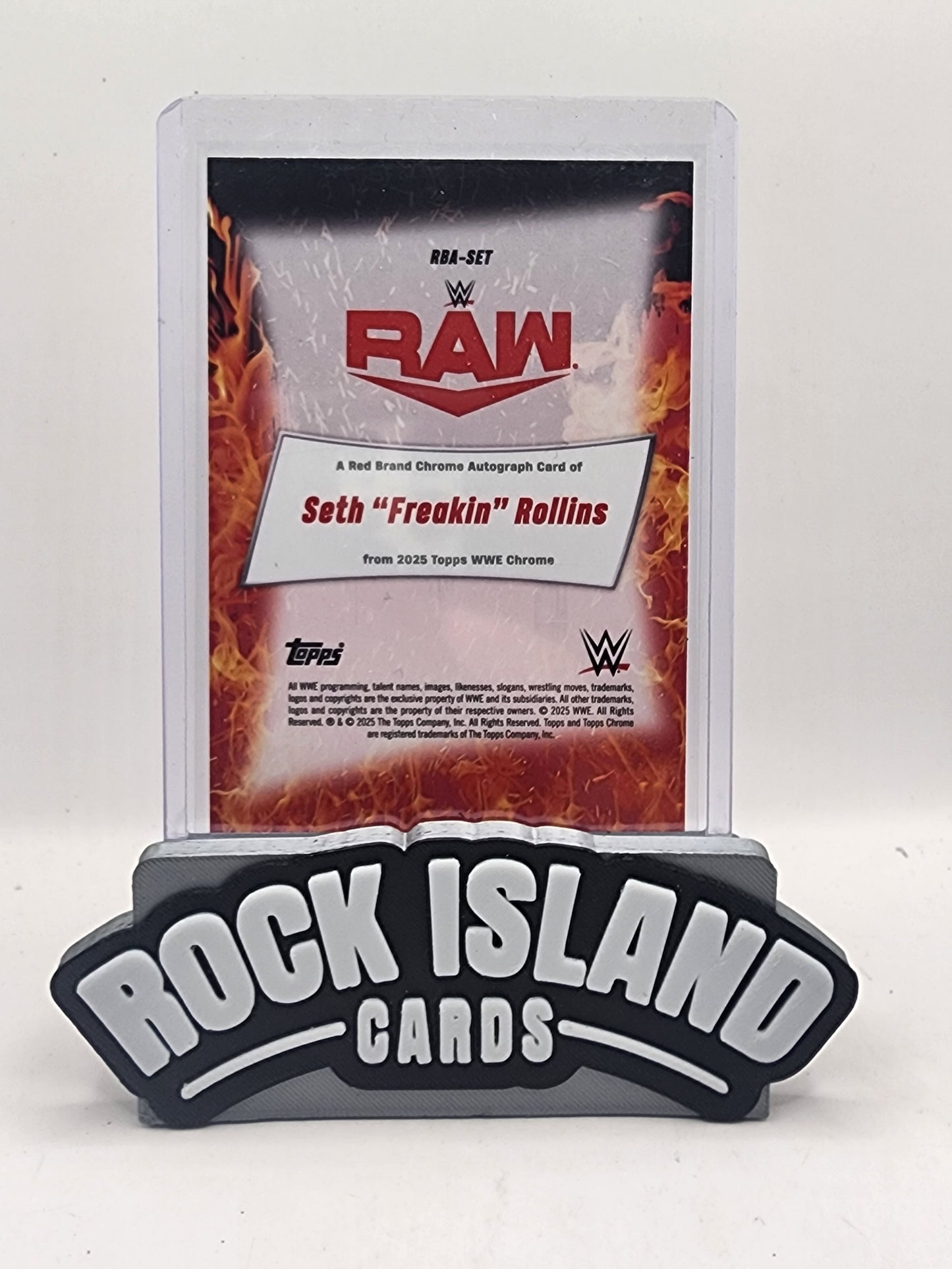Seth "Freakin" Rollins 2025 Topps Chrome WWE #RBA-SET Blue Atomic Refractor