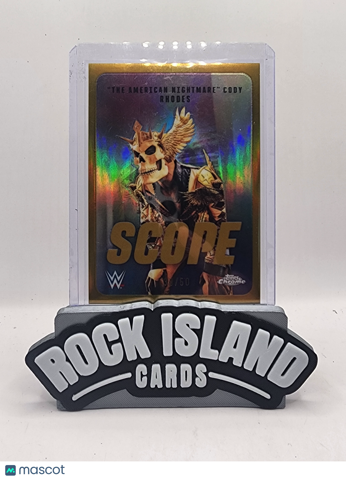 Cody Rhodes 2026 Topps Chrome WWE Scope #SCO-1 Gold Refractor 39/50