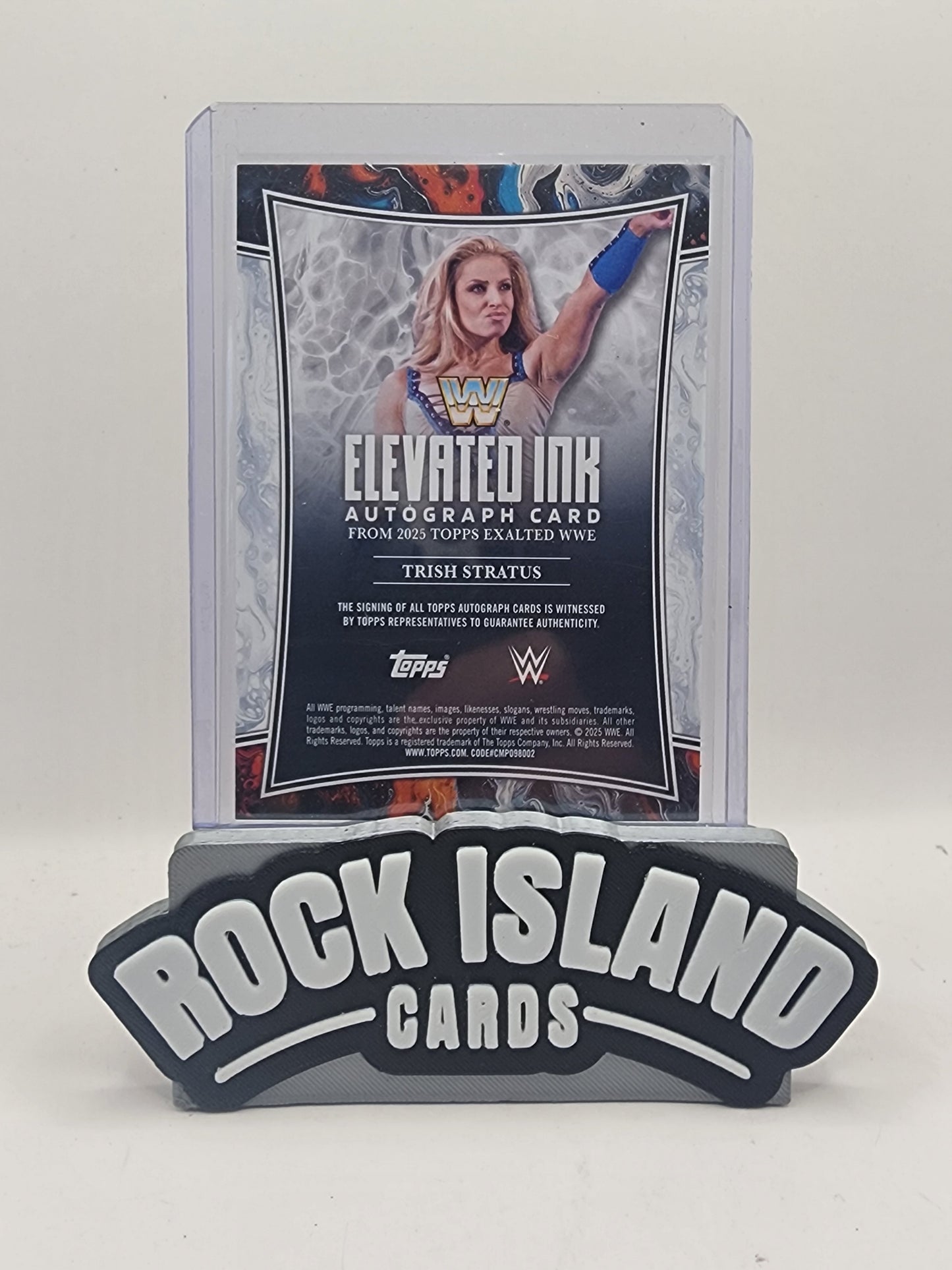 Trish Stratus 2025 Topps Exalted WWE #EI-TS Elevated Ink Autograph 92/99
