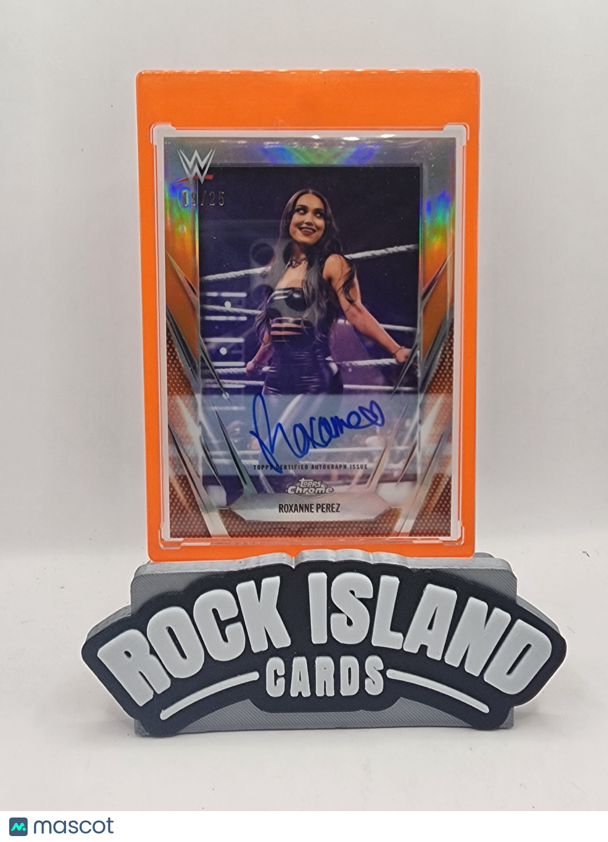 Roxanne Perez 2023 Topps Chrome WWE #BCA-ROX Orange Refractor 19/25