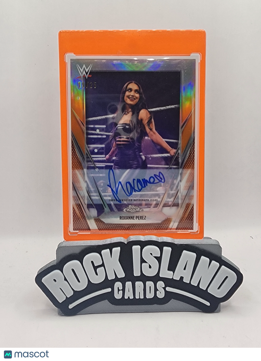 Roxanne Perez 2023 Topps Chrome WWE #BCA-ROX Orange Refractor 19/25