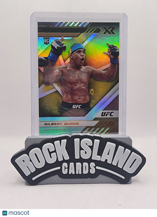 Gilbert Burns 2021 Panini Chronicles XR UFC #193 Gold Prizm RC 02/10