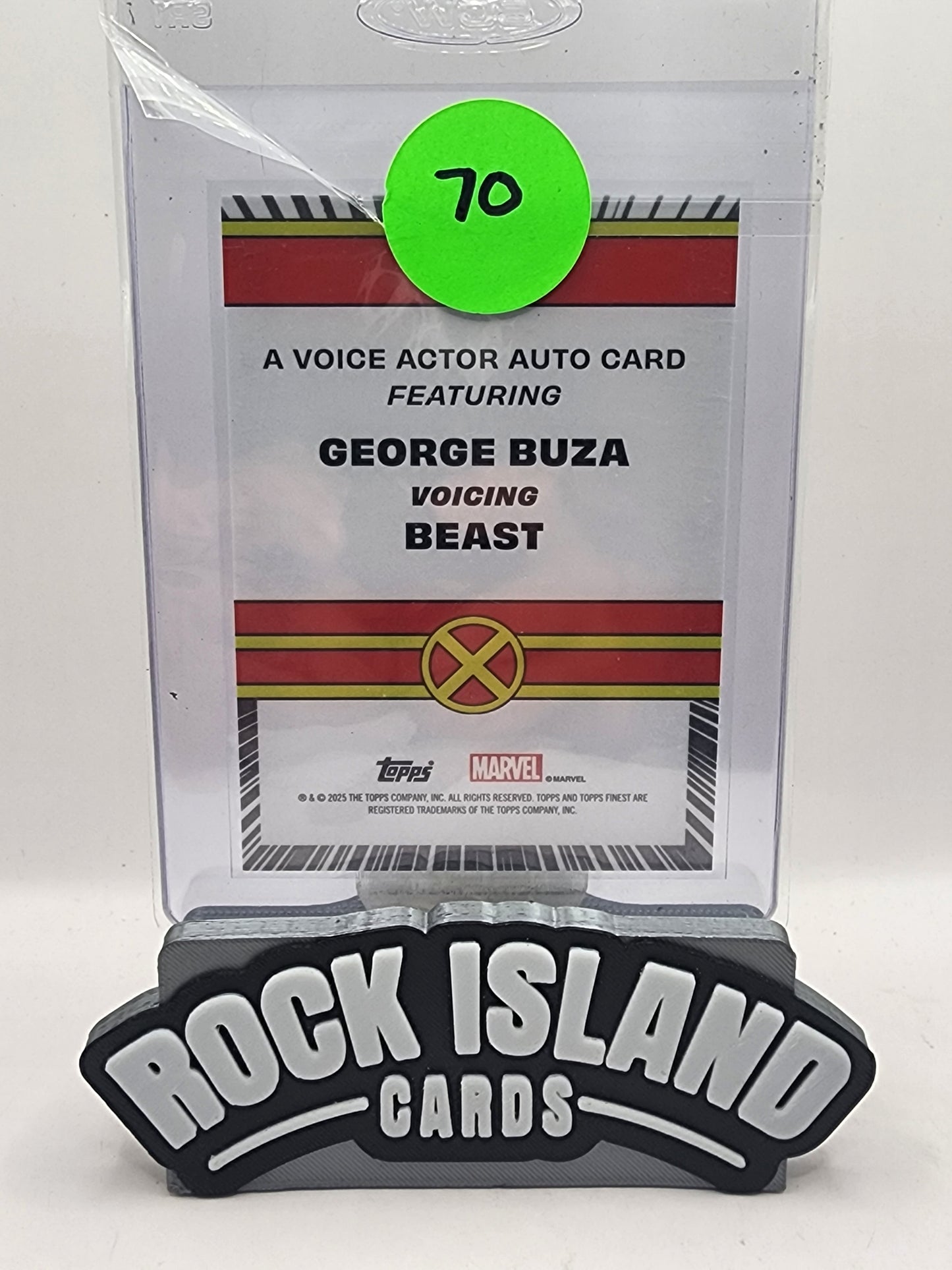 2025 Topps Finest X-Men George Buza Beast Voice Actor Auto Card