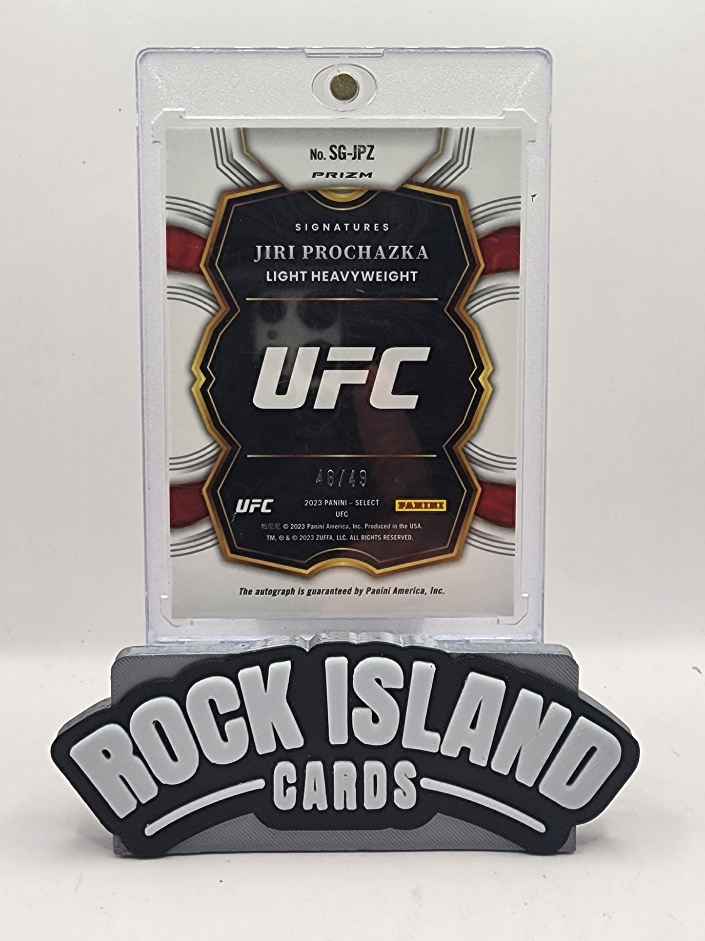 Jiri Prochazka 2023 Panini Select Prizm UFC #SG-JPZ Purple 48/49