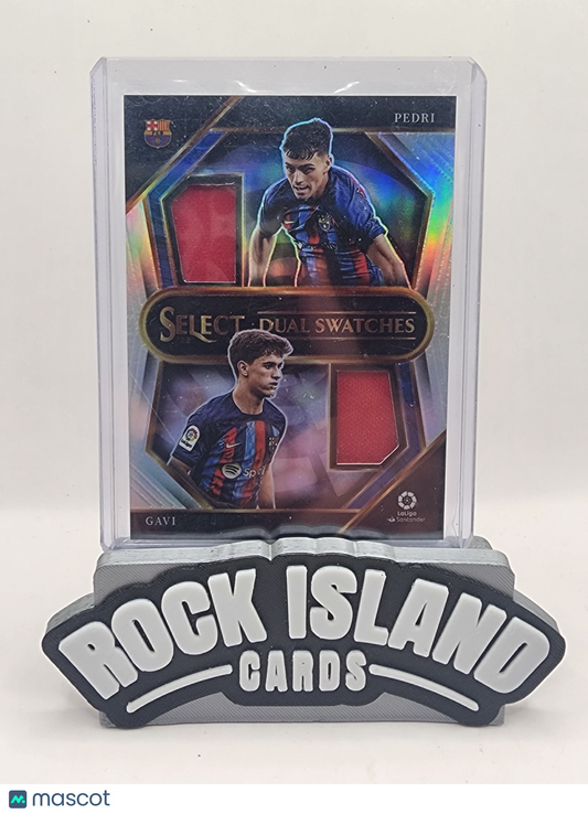 Gavi Pedri 2022 Panini Select Prizm Dual Swatches #DS-PG Silver