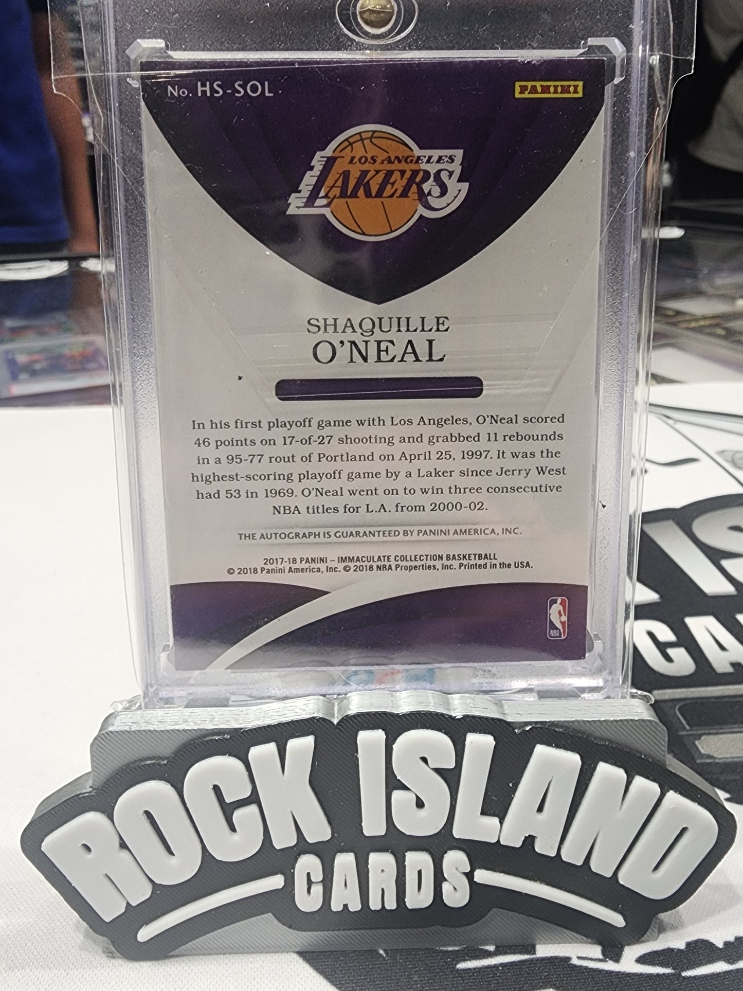 Shaquille O'Neal 2018 Panini Immaculate Collection Heralded Signatures /25