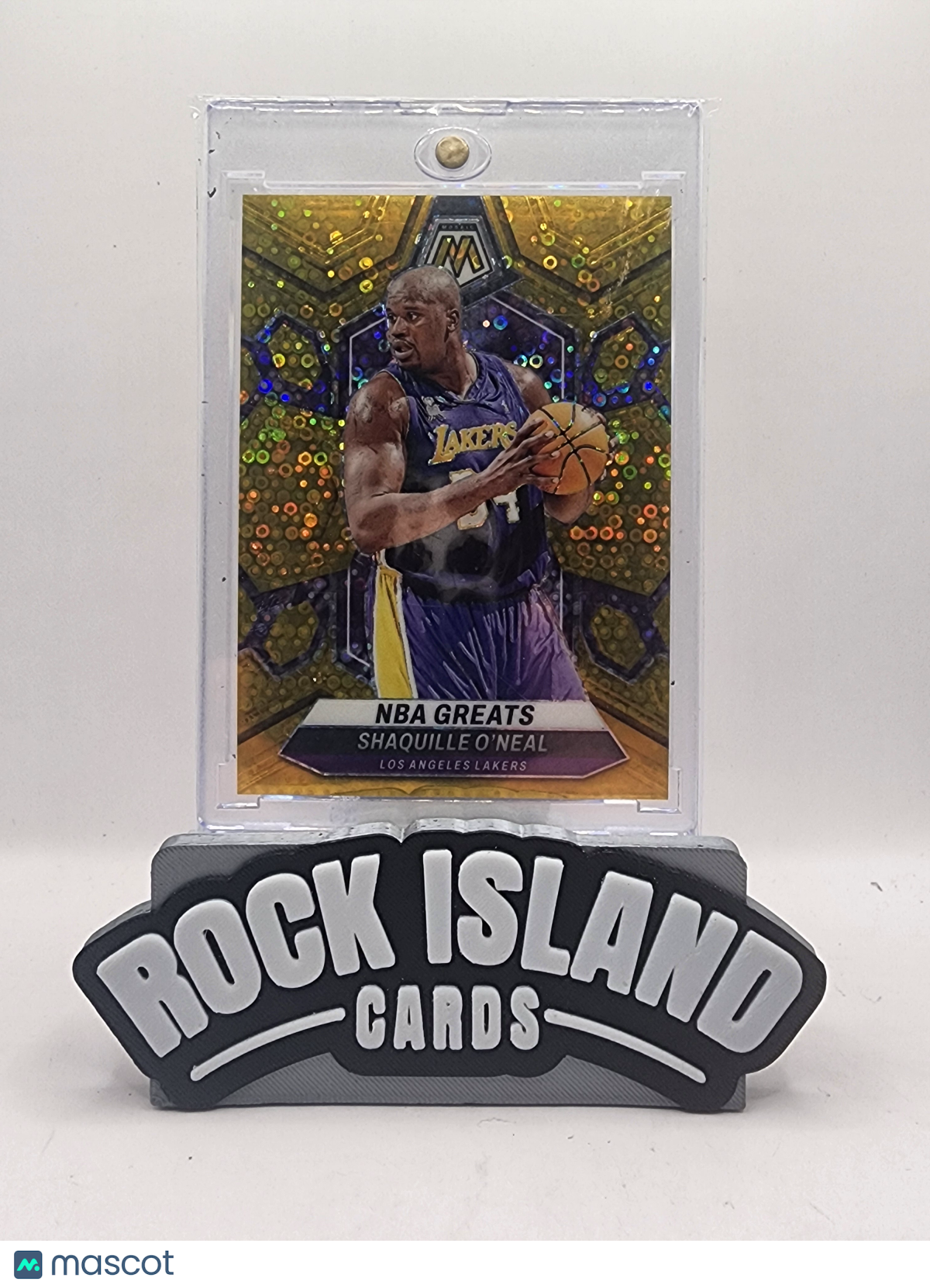 Shaquille O'Neal 2023 Panini Mosaic Prizm #296 Gold Disco 07/10