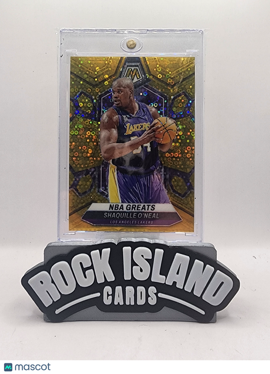 Shaquille O'Neal 2023 Panini Mosaic Prizm #296 Gold Disco 07/10