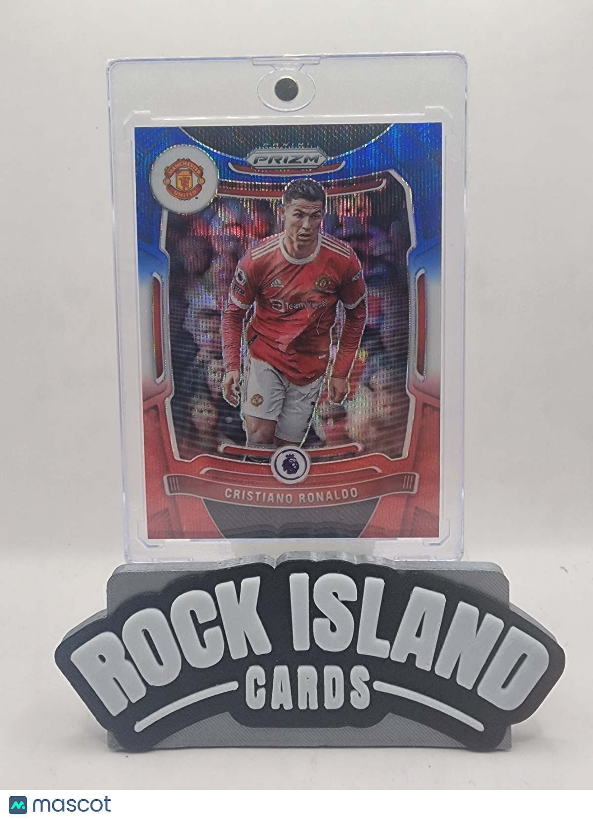 Cristiano Ronaldo 2021 Panini Prizm Premier League Soccer #283 Red White Blue