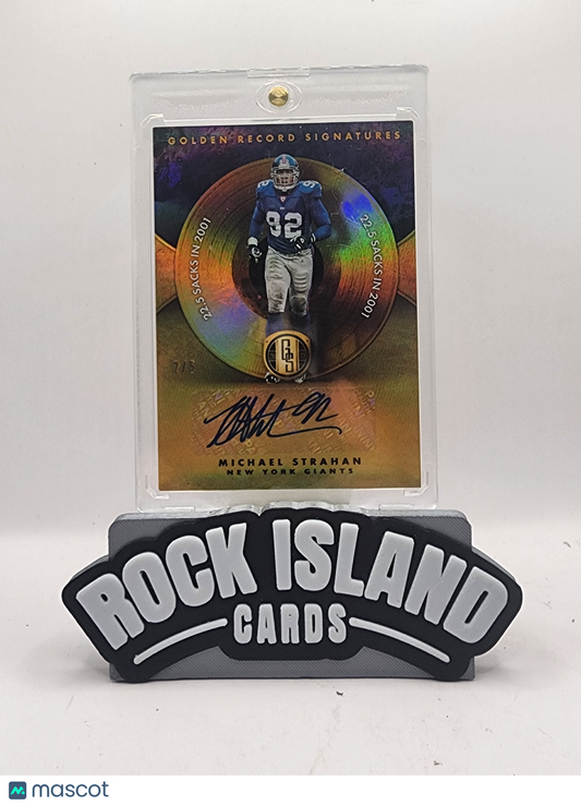 Michael Strahan 2019 Panini Gold Standard Golden Record Signatures #GRS-MS /5