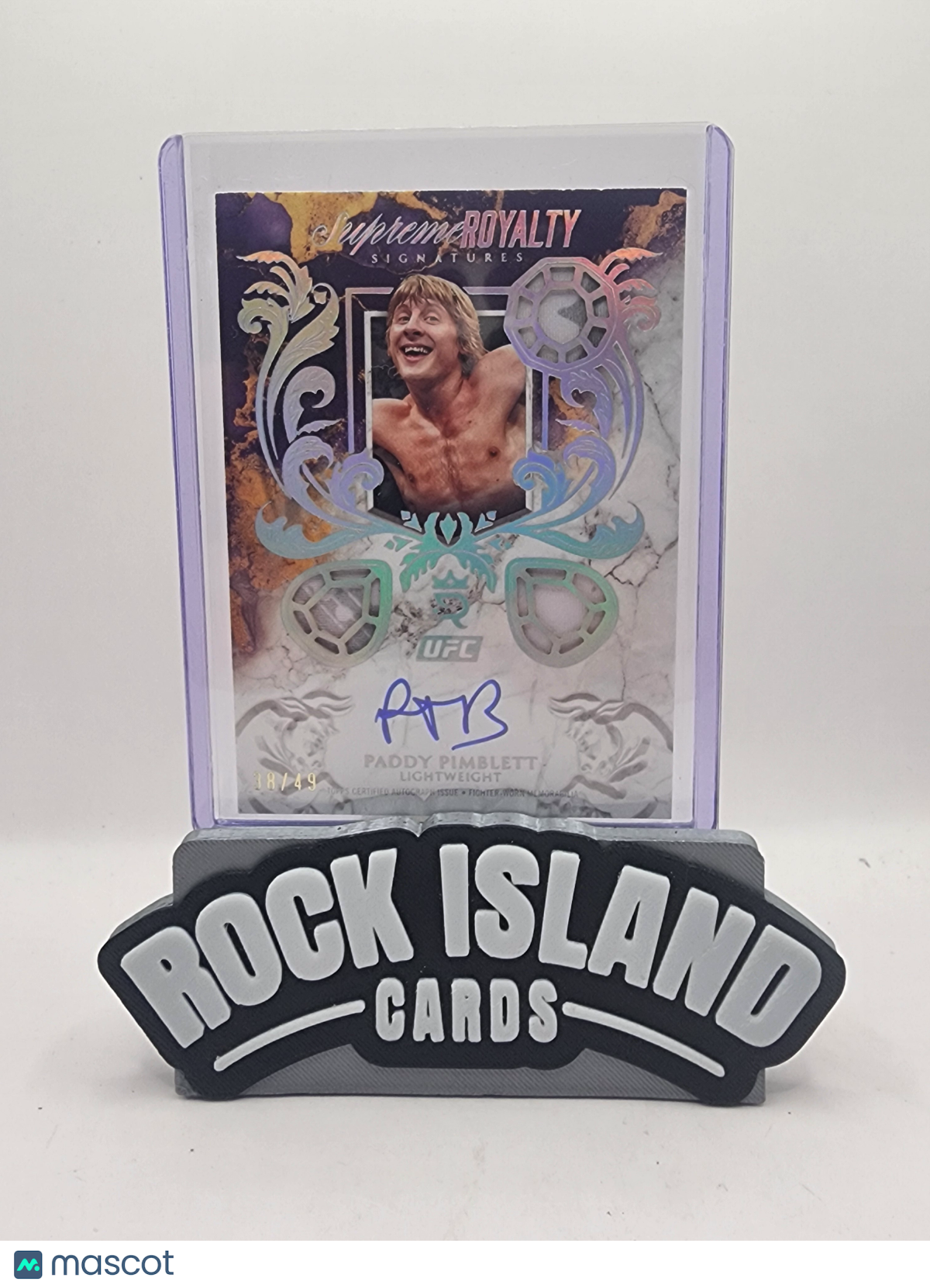 Paddy Pimblett 2025 Topps Royalty Collection UFC Supreme Royalty Signatures /49