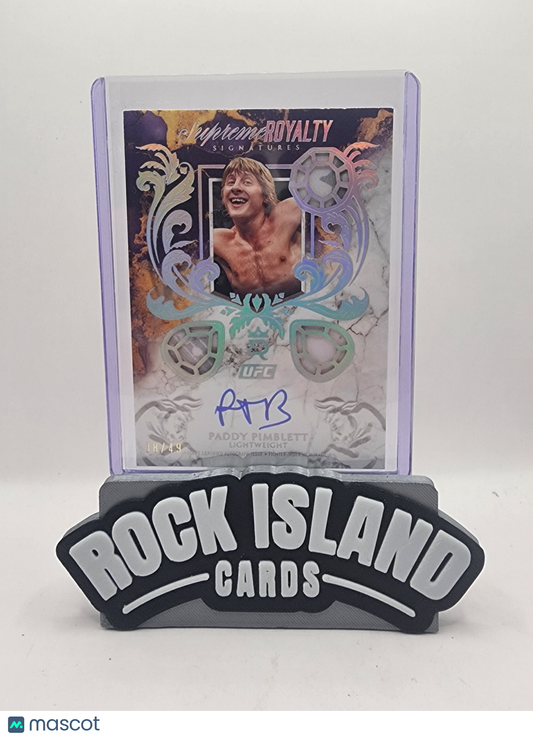 Paddy Pimblett 2025 Topps Royalty Collection UFC Supreme Royalty Signatures /49