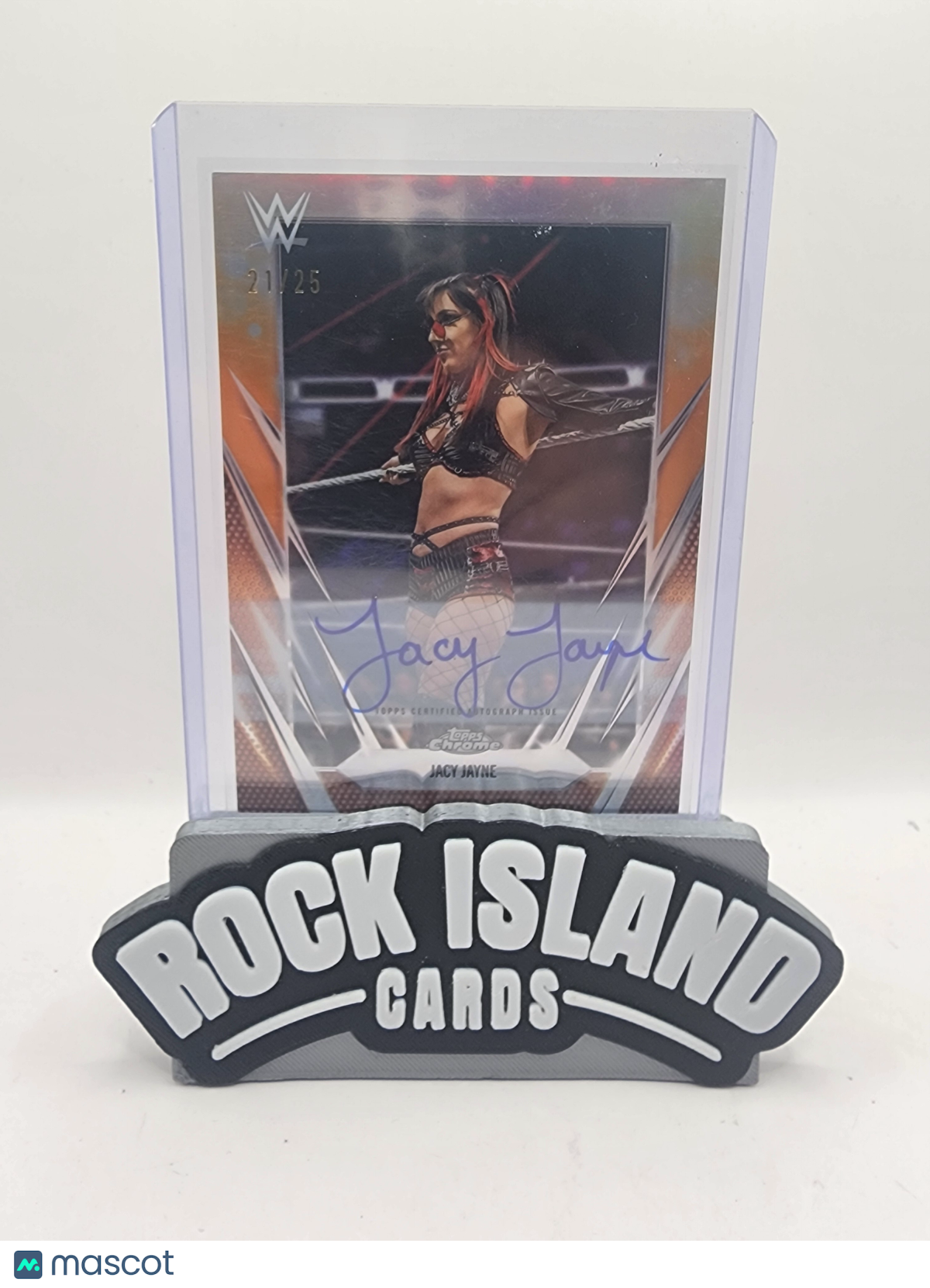 Jacy Jayne 2026 Topps Chrome WWE #BCA-JAJ Orange Refractor 21/25