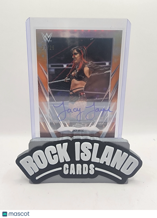 Jacy Jayne 2026 Topps Chrome WWE #BCA-JAJ Orange Refractor 21/25