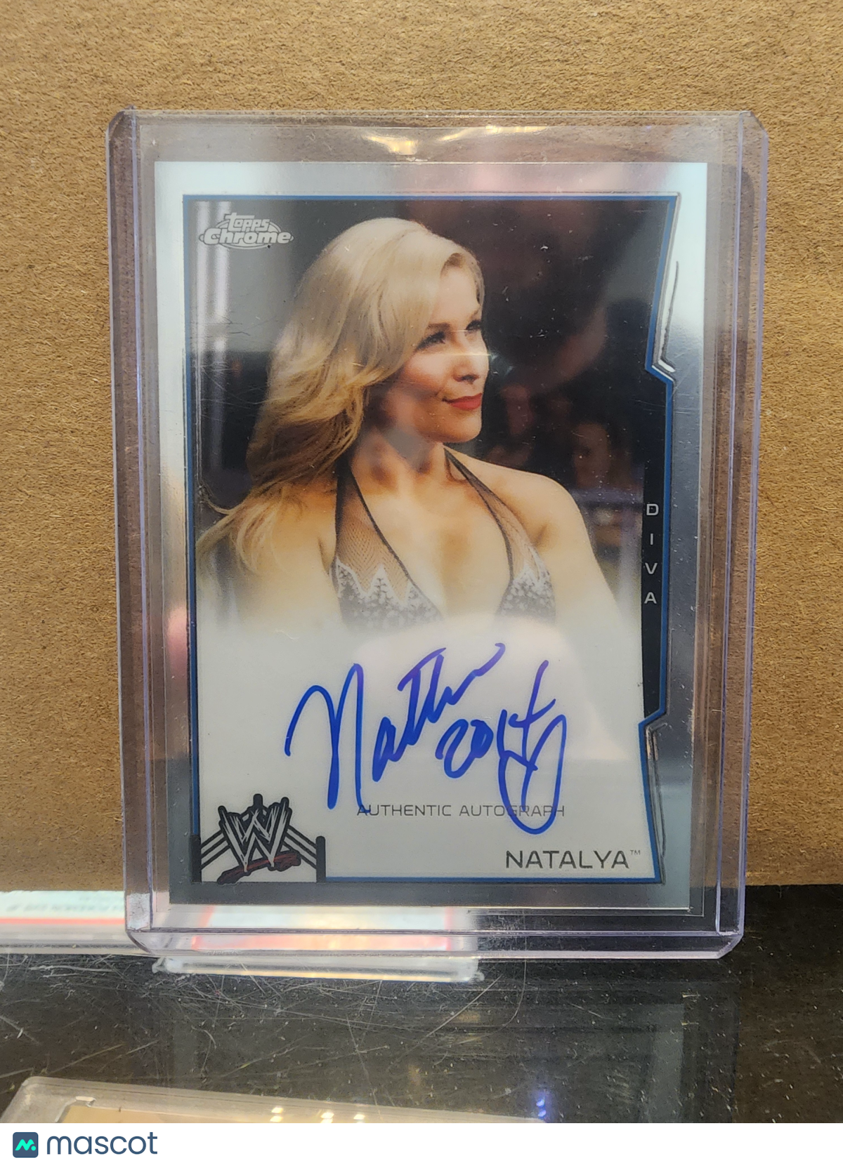 Natalya 2014 Topps Chrome WWE Auto With inscription