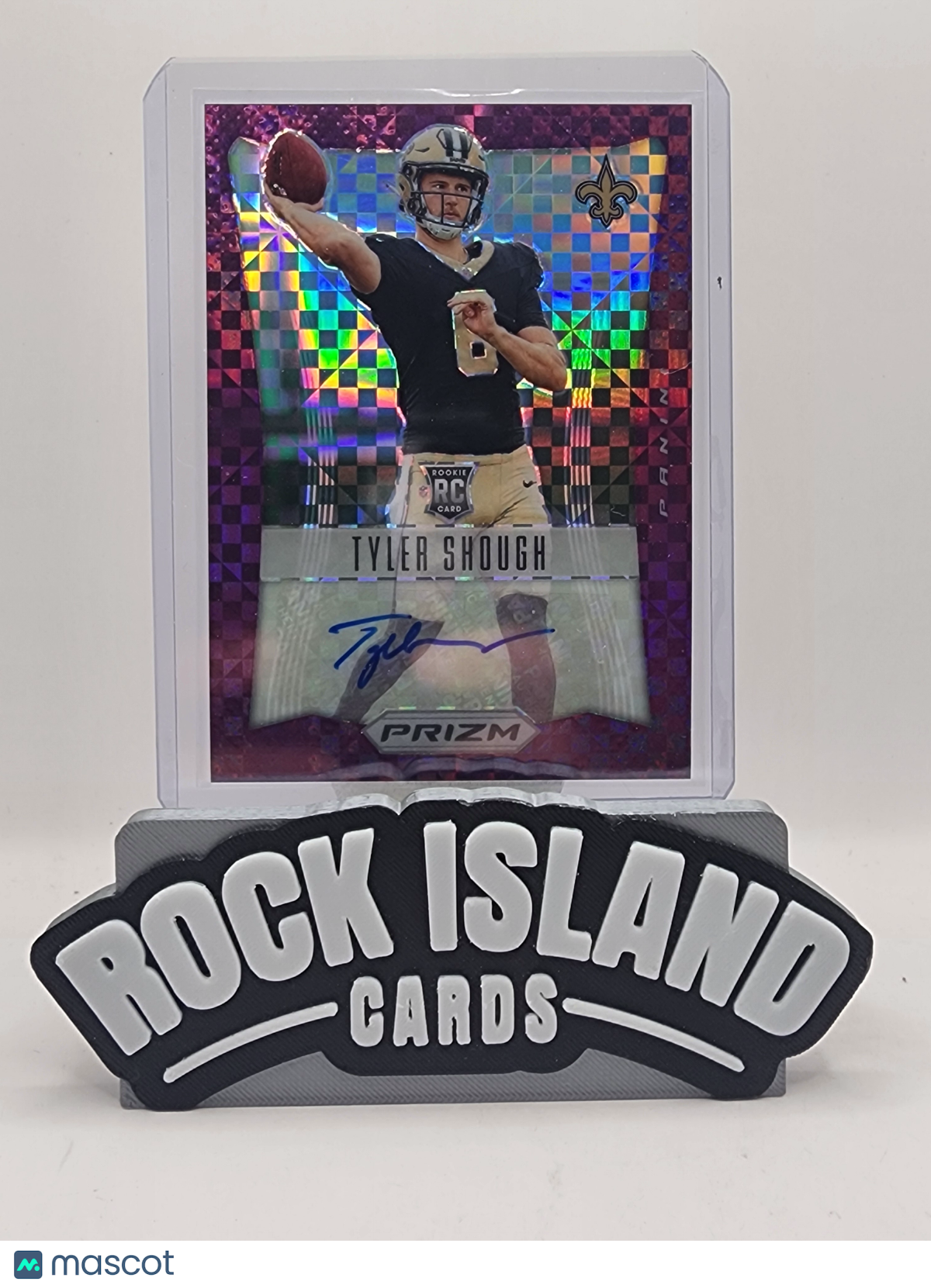 Tyler Shough 2025 Panini Prizm #RSI-TSH Purple Pulsar Rookie 47/49